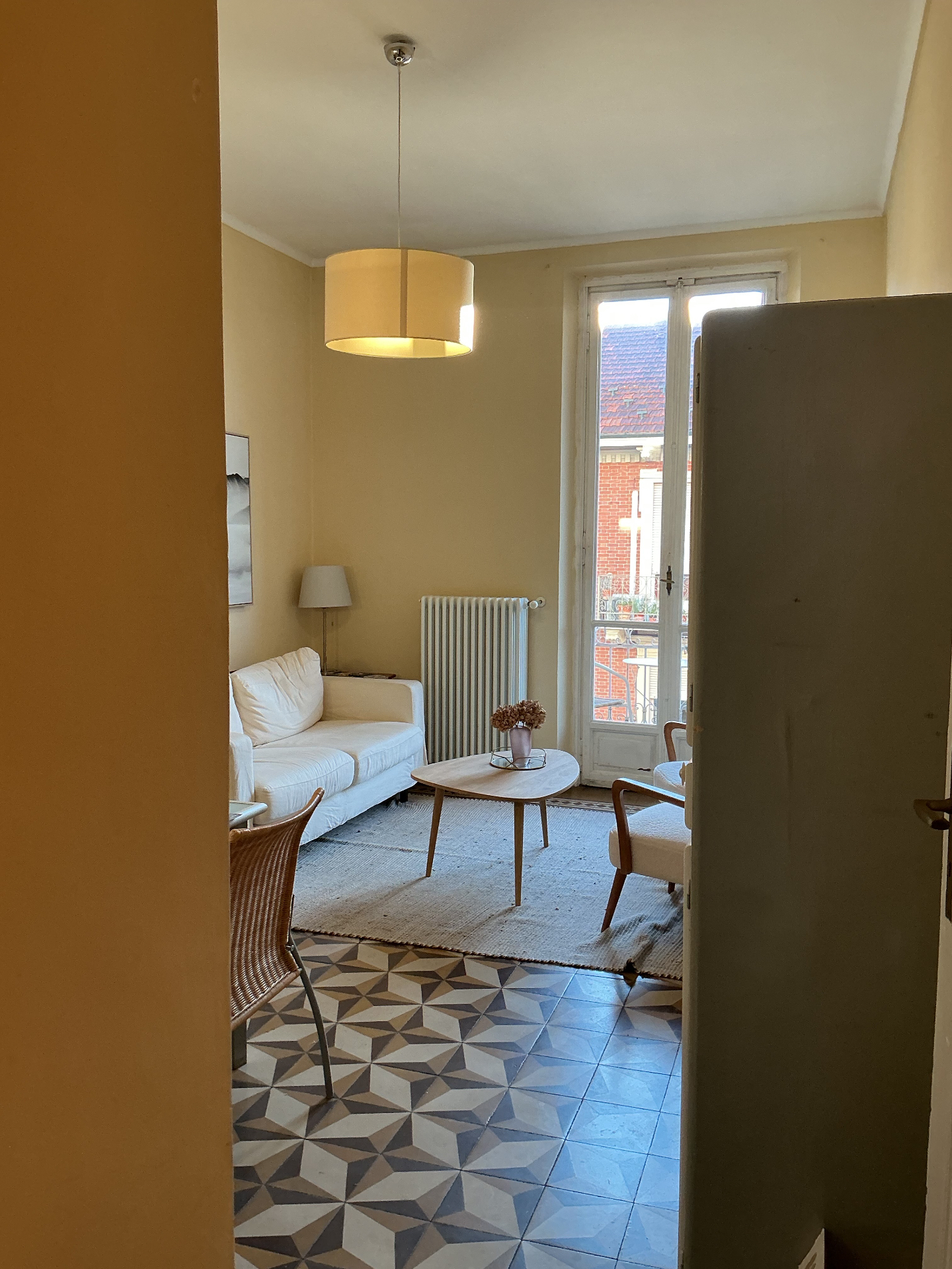 Turin Italy pied-à-terre living room